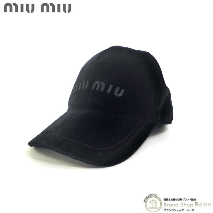 ミュウ ミュウ Miu Miu 帽子 ファブリック レディース ブラック系  
