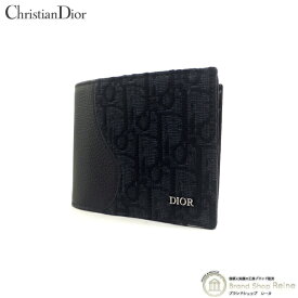 クリスチャンディオール （Christian Dior） Saddle 二つ折り 財布 2ADBC306YKS ブラック メンズ【新品】