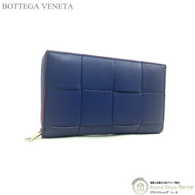 【2,000円OFFクーポンで値引き！】ボッテガ ヴェネタ （BOTTEGA VENETA） マキシイントレ カセット ジップアラウンドウォレット 長財布 649607 クルーズ×レッドストーン メンズ【新品同様】 中古