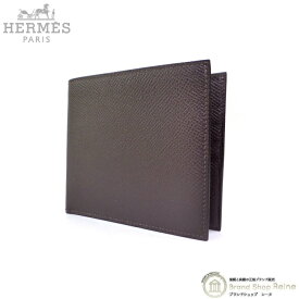 エルメス （HERMES） MC2 コペルニクス ヴォーエプソン U刻 ブラウン 二つ折り 財布 札入れ メンズ【新品】