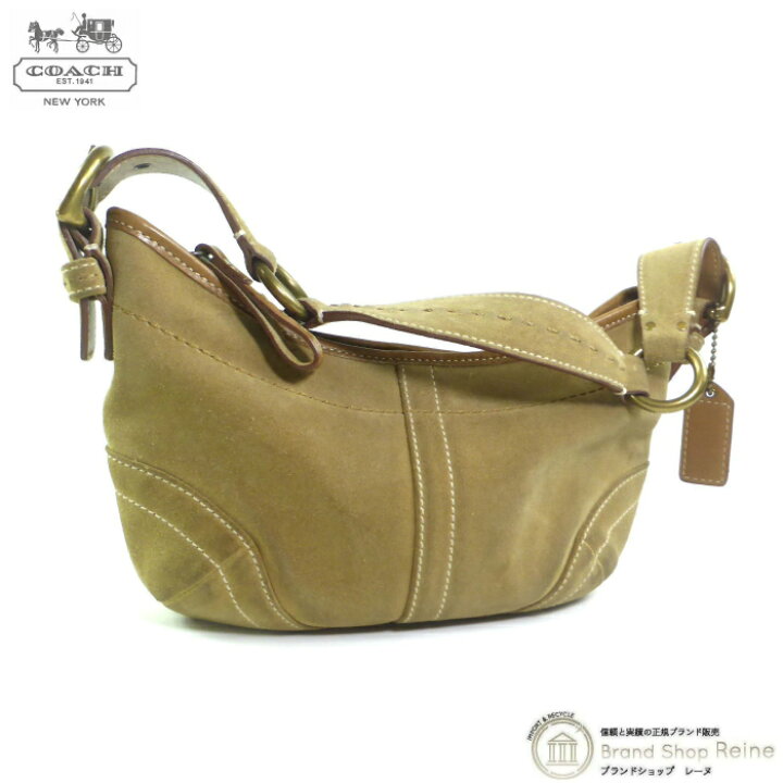 コーチ （COACH） スエード 肩掛け ワンショルダー バッグ ベージュ  