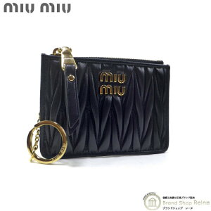 �y2,000�~OFF�N�[�|���ł����I�z�~���E�~���E �iMIUMIU�j �}�e���b�Z���U�[ �J�[�h�P�[�X �R�C���P�[�X �L�[�����O�t�� ���K���� 5MC093 �u���b�N�y�V�i�z