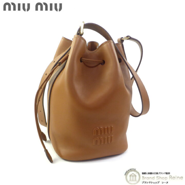 楽天市場】ミュウミュウ （MIUMIU） レザー バケット ショルダー  