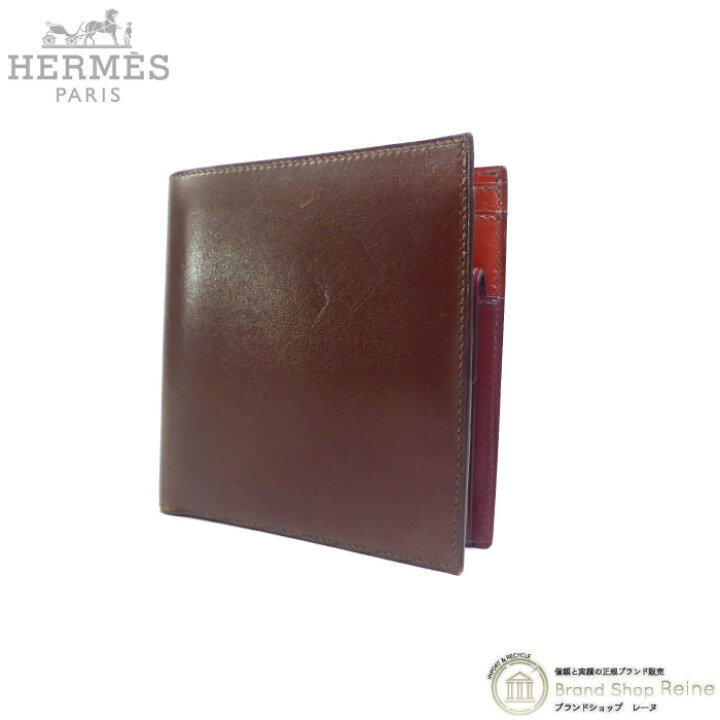 楽天市場】エルメス （HERMES） ボックスカーフ □A刻 二つ折り 財布 