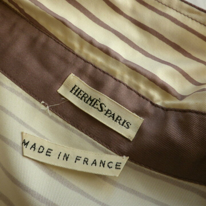 楽天市場】エルメス （HERMES） シルク ボーダー シャツ トップス 40 