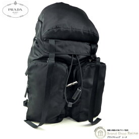 【セール+更に2000円OFFクーポンでお得！】プラダ （PRADA） サフィアーノ ナイロン ファブリック バックパック リュック 2VZ136 NERO メンズ【美品】 中古
