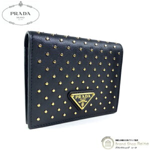 �y2,000�~OFF�N�[�|���ł����I�z�v���_ �iPRADA�j �X�^�b�Y�h���U�[ �g���C�A���O�� ���S �R���p�N�g ��܂� ���z 1MV204 NERO×GO����y�V�i�z