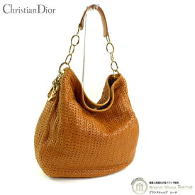 【SALE+更に2000円OFFクーポンでお得！】クリスチャンディオール （Christian Dior） 編み込みレザー ワンショルダー バッグ ブラウン【中古】