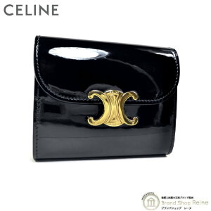 �Z���[�k �iCELINE�j �X���[�� �t���b�v �E�H���b�g �g���I���t �p�e���g���U�[ �R���p�N�g �O�܂� ���z 10D78 �u���b�N�y�V�i�z