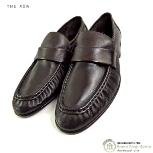 �y2,000�~OFF�N�[�|���ł����I�z�U�E���E �iThe Row�j Soft Loafer �i�b�p���U�[ ���[�t�@�[ ��40 1/2 �V���[�Y �C F1280 �_�[�N�u���E�� �����Y�y�V�i�z