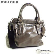 楽天市場】miumiu 2wayバッグ サイドリボンの通販