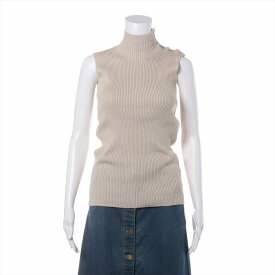 エルメス （HERMES） シルク ノースリーブ ニット トップス XS ベージュ マルジェラ期 ウェア【中古】