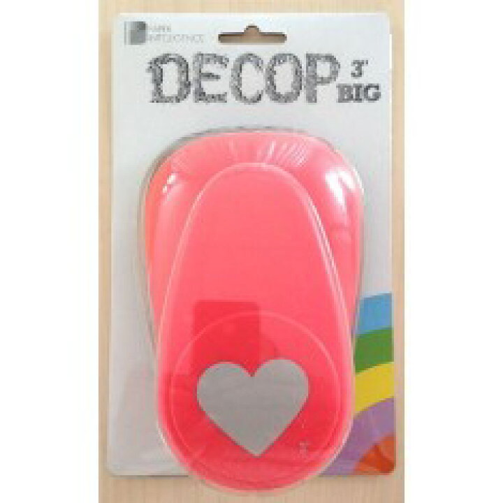 楽天市場 取寄品 クラフトパンチ Decop Big3 ハート1 手紙やカードのワンポイント スクラップブッキング型抜き パンチング 大きいサイズの穴開けパンチ紙をはさんで押すだけ メール便不可 アンティーク手芸 レネット