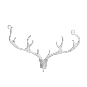 1個メタルチャーム鹿の角アクセサリーパーツ44mm×33mmゆうパケットOK