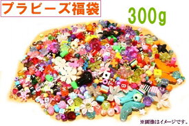 ゆうパケット送料無料 プラビーズおまかせ300g福袋 ランダムパック アクリルビーズプラスチックビーズファンシービーズクラフトビーズがたっぷり300グラム