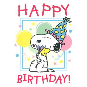 hCc|XgJ[h PEANUTS |XgJ[h Xk[s[SNOOPY@1 HAPPY BIRTHDAY CARD