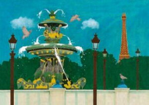 ●取寄品●ポストカード フランス製 10枚セット エッフェル塔PARISパリ アンティーク風デザインメッセージカード 105X148mm