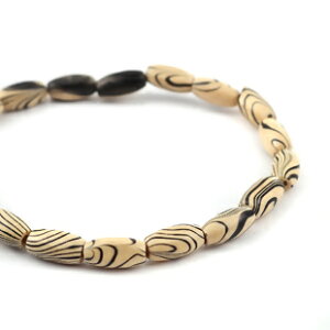 ウッドビーズ 30個入 木製ビーズ 天然素材ナチュラルビーズ/15mm×8mmサイズ