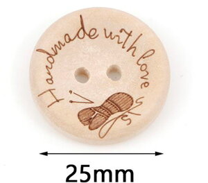 ؐ{^@Hand Made With Love{^(10) i`؂̃{^Ntg{^25mm