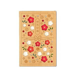 ●取寄品●御朱印帳(梅)日本製 神社仏閣寺参拝記念ご朱印スタンプ帳ジャバラメモ帳 日本土産Made in Japan