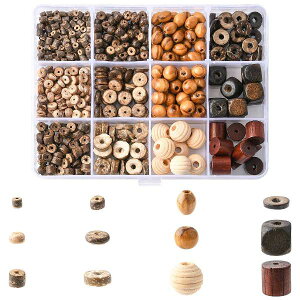 ●取寄品●ウッドビーズ 詰め合わせ(ミックスケース) クラフト木製ビーズ