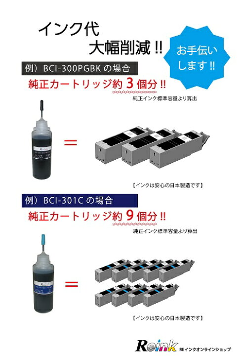 楽天市場】Canon キャノン プリンター インク BCI-300 / 301 XKI-N20 