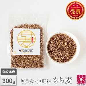 国産 もち麦 300g 無農薬 無肥料 ダイシモチ もち麦ごはん パック 雑穀 もちむぎ ベータグルカン βグルカン 食物繊維 農薬不使用 無農薬栽培 グルテンフリー 日本産 綾町 自然栽培 腸 免疫 腸