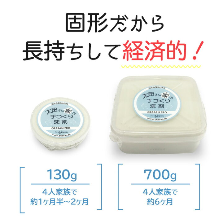 楽天市場】シロン石鹸 太田さん家の手づくり洗剤 PRO プロ 700g 食器用 