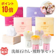 ポイント10倍 ギフト ギフトセット 洗顔せっけん 熊野筆 洗顔ブラシ 洗顔筆 化粧筆 プレゼント 誕生日プ…