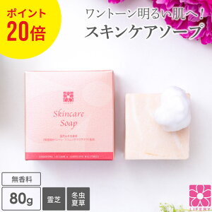 ポイント20倍 固形石けん 洗顔石けん 霊芝 冬虫夏草 スキンケアソープ 80g 泡ネット付 毛穴ケア 弱アルカリ性 洗顔 石鹸 ソープ せっけん 固形石鹸 洗顔石鹸 ボディーソープ 朝洗顔 洗顔料 無
