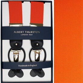 ALBERT THURSTON アルバートサーストン サスペンダー メンズ Y型 2WAY オレンジ 無地 英国製 サーストン ブランド アルバート・サーストン ブレイシス ブレイシーズ ズボン吊り 紳士 男 男性用 Orange 送料無料 【楽ギフ_包装】