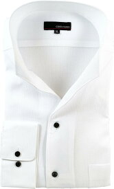イタリアンカラーシャツ メンズ | スタンドカラーシャツ COSTA VARIO 長袖 白 ストライプ 日本製 大きいサイズ ワイシャツ ビジネス 襟 イタリアンカラー スタンドカラー シャツ ドレスシャツ おしゃれ 色 柄 着こなし コーデ おすすめ 通販 3L 4L 5L 送料無料 GTD033-010