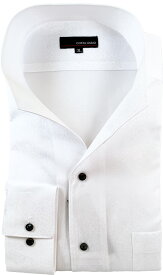 イタリアンカラーシャツ メンズ | スタンドカラーシャツ COSTA VARIO 長袖 白 花 日本製 大きいサイズ ワイシャツ ビジネス 襟 イタリアンカラー スタンドカラー シャツ ドレスシャツ おしゃれ 色 柄 着こなし コーデ おすすめ 通販 3L 4L 5L 送料無料 GTD033-012