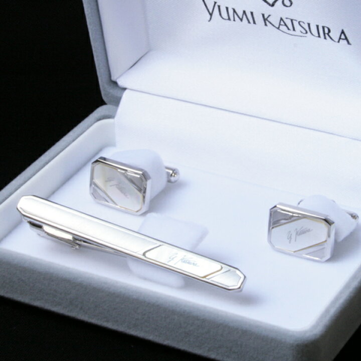 楽天市場 ネクタイピン カフス セット 白蝶貝 Yumi Katsura 桂由美 カフスボタン カフリンクス タイピン タイタック タイバー 白 貝 フォーマル メンズ スーツ シャツ 礼服 礼装 結婚式 ブランド 人気 プレゼント おしゃれ おすすめ 30代 40代 50代 楽ギフ 包装