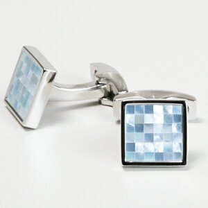 u[J[ }U[Iup[ JtX{^ tH[}JtNX SIMON CARTER TCJ[^[ puh JtX Small Square Chequer Blue MOP Cufflink 257 Y am jp CS501-5 y