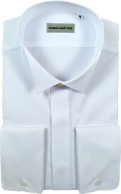 モーニング用シャツ ウイングカラーシャツ モーニング シャツ 比翼 フライフロント ダブルカフス ウイングシャツ ドレスシャツ 結婚式 フォーマル メンズ 紳士 男性用 衣装 衣裳 M871