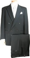 フォーマルスーツ ダブル メンズ 礼服 カシミヤブレンド タキシードクロス 超黒ブラック 秋冬 秋冬物 日…