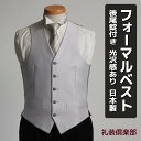 フォーマルベスト シルバー グレー 光沢感有り 日本製 フォーマル ベスト グレー チョッキ ジレ ウエストコート オッドベスト セレモニーベスト メンズ 礼服 結婚式 二次会 着こなし コーデ 光沢 男性用 スーツ VEST V750