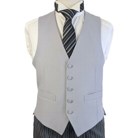 【日本製】【BB体E体】 モーニング用ベスト くるみボタン シルバーグレー メンズ モーニングコート モーニング フォーマルベスト ベスト グレー フォーマル チョッキ ジレ ウエストコート 結婚式 衣装 着こなし 男性用 大きいサイズ V763