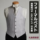 3L 4L 5L ビッグサイズ フォーマルベスト シルバーグレー 光沢感有り 日本製 フォーマル ベスト グレー チョッキ ジレ ウエストコート オッドベスト メンズ 大きいサイズ 結婚式 二次会 着こなし コーデ 男性用 送料無料 VEST VG750