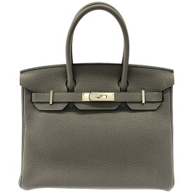 【中古】HERMES　エルメス　バーキン30　トリヨンクレマンス　エタン　シルバー金具　ハンドバッグ　D刻