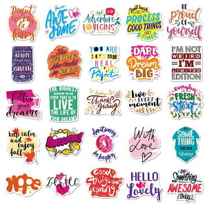 ステッカー 100枚セット 送料無料 携帯ケース用 キャリーバッグ用 パーティー 手帳 DIY シール プレゼント 子供 学生 大人 レディース ガールズ 文房具 可愛い オシャレ 2025 おしゃれ えいご 落