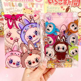 【期間限定　ポイント5倍】らぶぶノート台帳シール帳 A7size リフィル ppシート 6穴 A7 シール専用台紙 シール帳 リフィル シール台紙 剥離紙 6穴 はがせる バインダー 推し活 カード収納 デコ手帳 プラ板