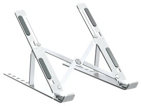 【P5倍】＼半額クーポン／【楽天1位】 ノートパソコンスタンド PCスタンド ラップトップ スタンド 折りたたみ 折りたたみ式 アルミ 傾斜 台 ノートPC 冷却 画面 覗き 防止 スリム ブラック シルバー グレー かわいい 収納