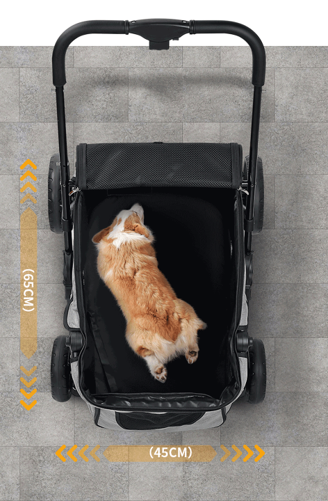 楽天市場】ペットカート 多頭用 折り畳み ワンタッチ式 4輪 大型