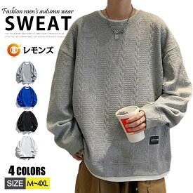 【一部翌日発送】トレーナー メンズ ビッグシルエット 長袖 トレーナー 重ね着風 スウェット ゆったり プルオーバー おしゃれ レディーストレーナー 大きいサイズ カジュアル クルーネック 秋服 春服 メンズファッション ユニセックス