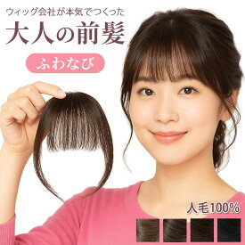前髪ウィッグ 人毛100％ RBP01 部分かつら 小さめトップピース ヘアピース 前髪用 白髪隠し 薄毛隠し すだれ・シースルーバング 部分用 つけ毛 増毛 ピン1本 簡単 軽量 ボリュームアップ 自然 プレゼント 最強翌日配送