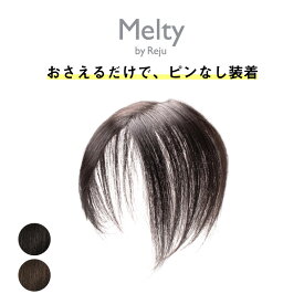 【返品OK】ピンなしウィッグ メルティ 部分 ウィッグ ピン不要 しっかり留まる さりげないボリュームアップ リタッチ 白髪隠し カバー 自毛にとけこむ 分け目 頭頂部 総手植え ヘアピース ポイント 女性用 コーム付き 12月新発売 Meltyウィッグ