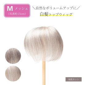 【新発売】返品OK 白髪 部分 ウィッグ 人毛+耐熱人工毛(白髪部分) 総手植え ボリュームアップ グレイヘア ミセス 自然 薄毛 分け目 つむじ ヘアピース ショート 女性 レディース 部分かつら 地肌ネット グレーヘアー ファイバー 人毛ミックス 白髪トップウィッグ