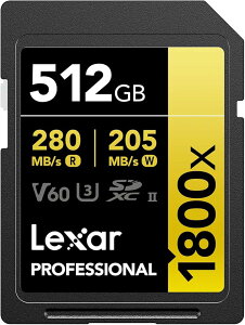 Lexar SD�J�[�h 256GB�E128GB Professional 1800x UHS-II V60 Class 10 U3 V60 �ő�280MB/s ���� SDXC�J�[�h �v���d�l 4K�Ή�����B�e�r�f�I U3 �h�� �ϏՌ� �i�v�ۏ� ���L�T�[���{���K�̔��㗝�X�E�����K�i�E�i�v��